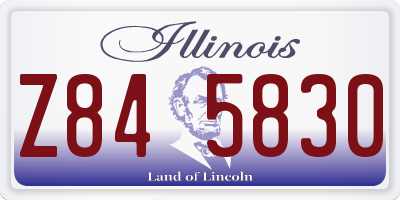IL license plate Z845830