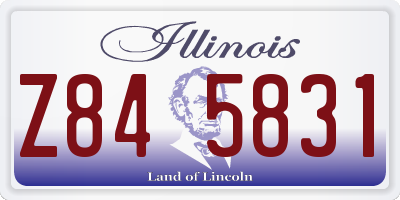 IL license plate Z845831