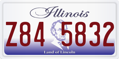 IL license plate Z845832
