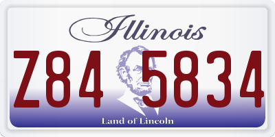IL license plate Z845834
