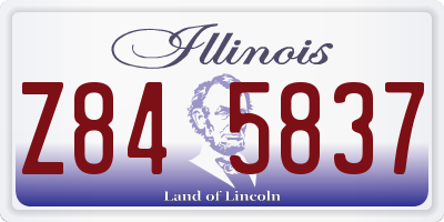 IL license plate Z845837