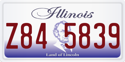 IL license plate Z845839