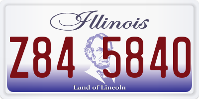 IL license plate Z845840