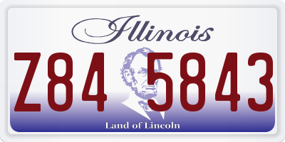 IL license plate Z845843
