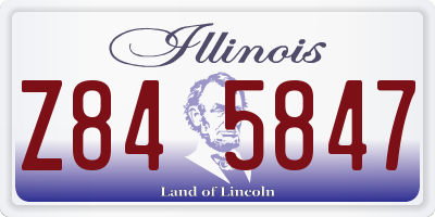 IL license plate Z845847