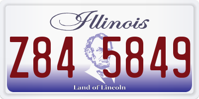 IL license plate Z845849