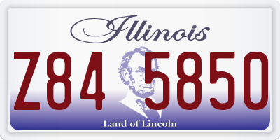 IL license plate Z845850