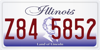 IL license plate Z845852