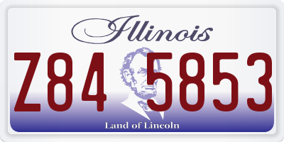 IL license plate Z845853