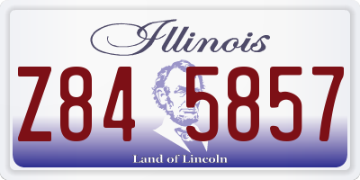 IL license plate Z845857