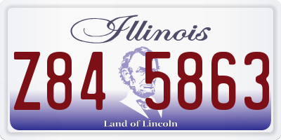 IL license plate Z845863