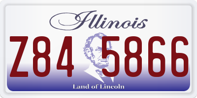 IL license plate Z845866