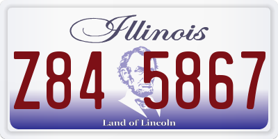 IL license plate Z845867