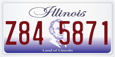 IL license plate Z845871