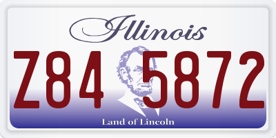 IL license plate Z845872