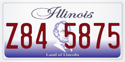 IL license plate Z845875