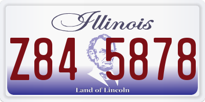 IL license plate Z845878