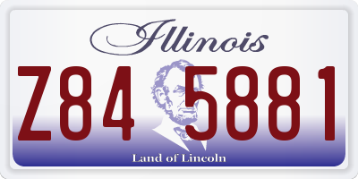 IL license plate Z845881