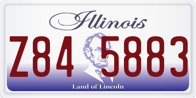IL license plate Z845883