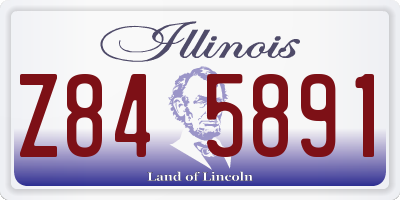 IL license plate Z845891