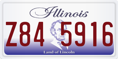 IL license plate Z845916