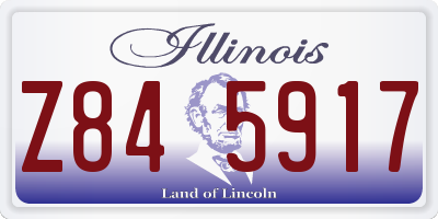 IL license plate Z845917