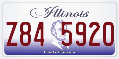 IL license plate Z845920