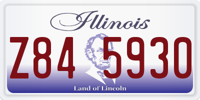 IL license plate Z845930