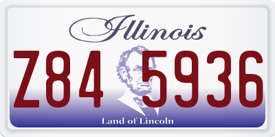 IL license plate Z845936