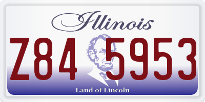 IL license plate Z845953