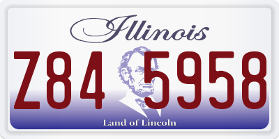 IL license plate Z845958