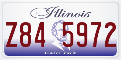 IL license plate Z845972