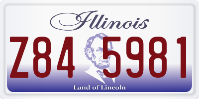 IL license plate Z845981