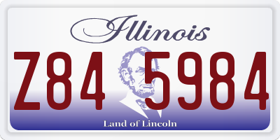 IL license plate Z845984