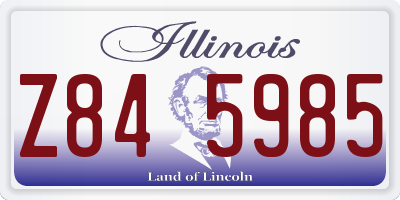 IL license plate Z845985