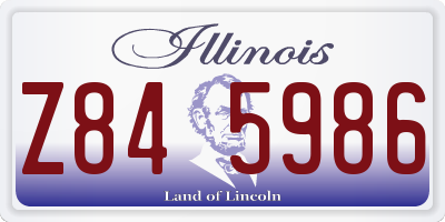 IL license plate Z845986