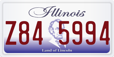IL license plate Z845994