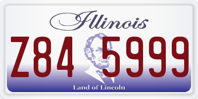 IL license plate Z845999