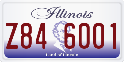 IL license plate Z846001