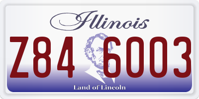 IL license plate Z846003