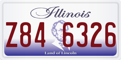 IL license plate Z846326