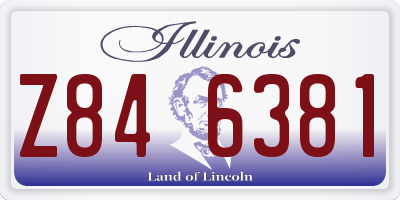 IL license plate Z846381
