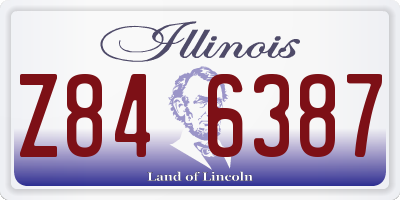 IL license plate Z846387