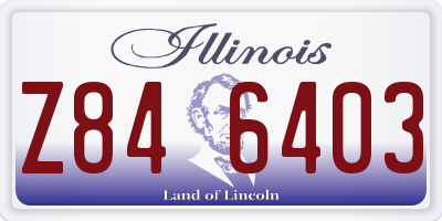 IL license plate Z846403