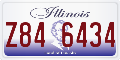 IL license plate Z846434