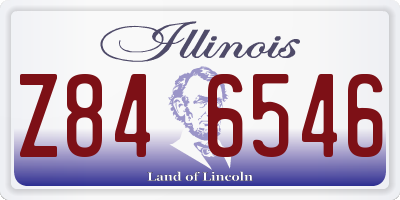 IL license plate Z846546