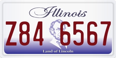 IL license plate Z846567