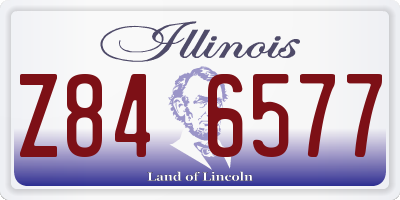 IL license plate Z846577