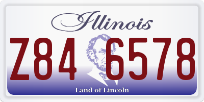 IL license plate Z846578