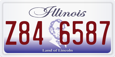 IL license plate Z846587